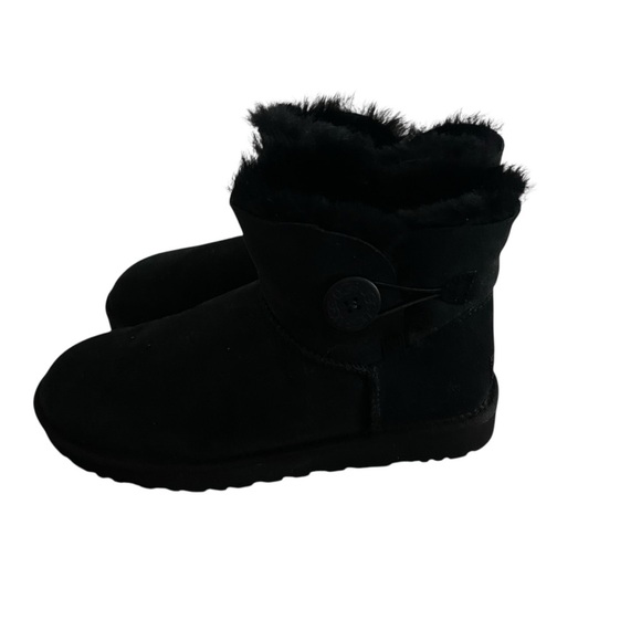 NWT UGG Bailey Button II Black Winter Boots with Plush Lining Women 10 - Picture 6 of 10